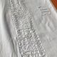 Drap 1 place brodé JC et dentelle crochetée