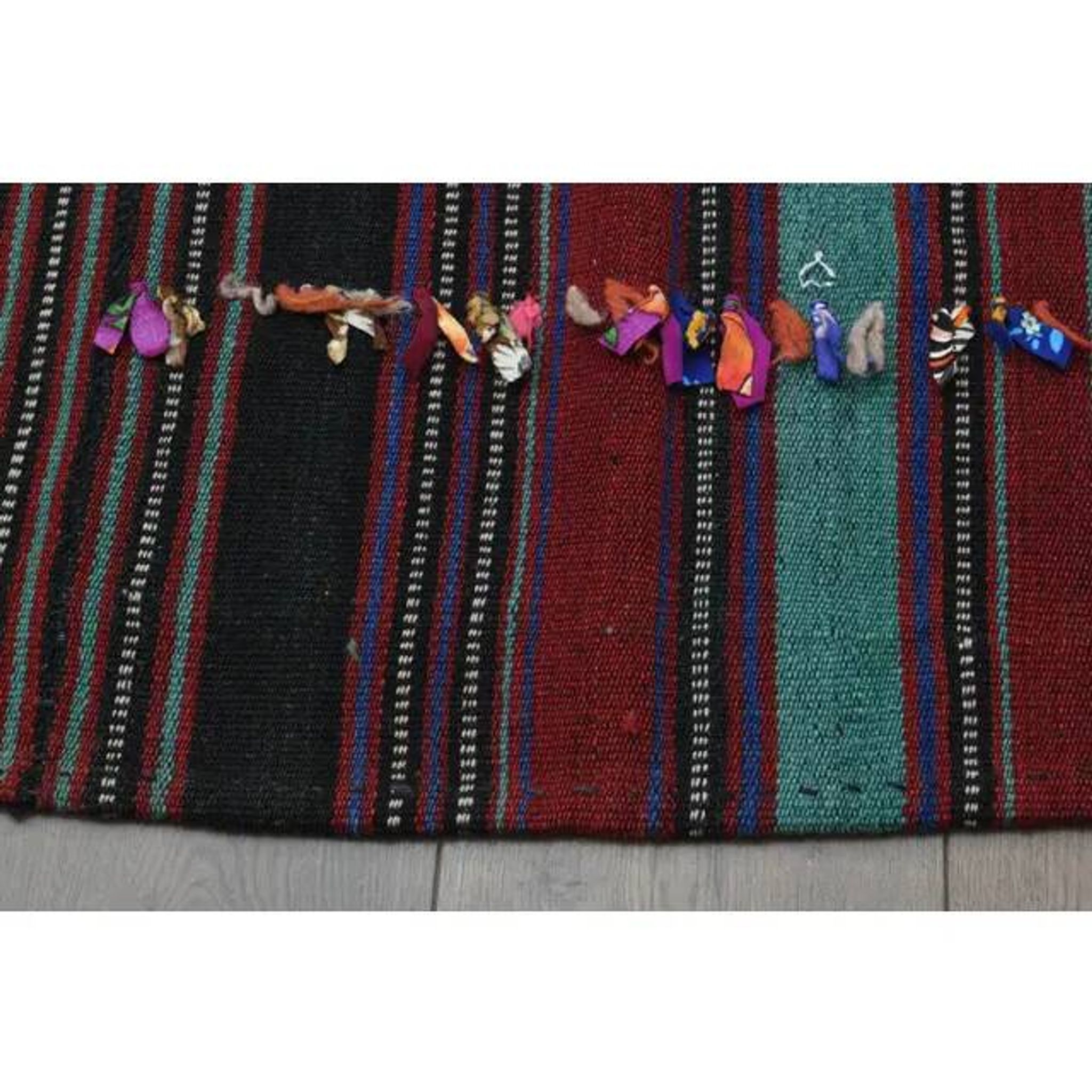 1970s Vintage Turkish Handmade Wool & Cotton Purple Area Rug 232x350