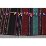 1970s Vintage Turkish Handmade Wool & Cotton Purple Area Rug 232x350