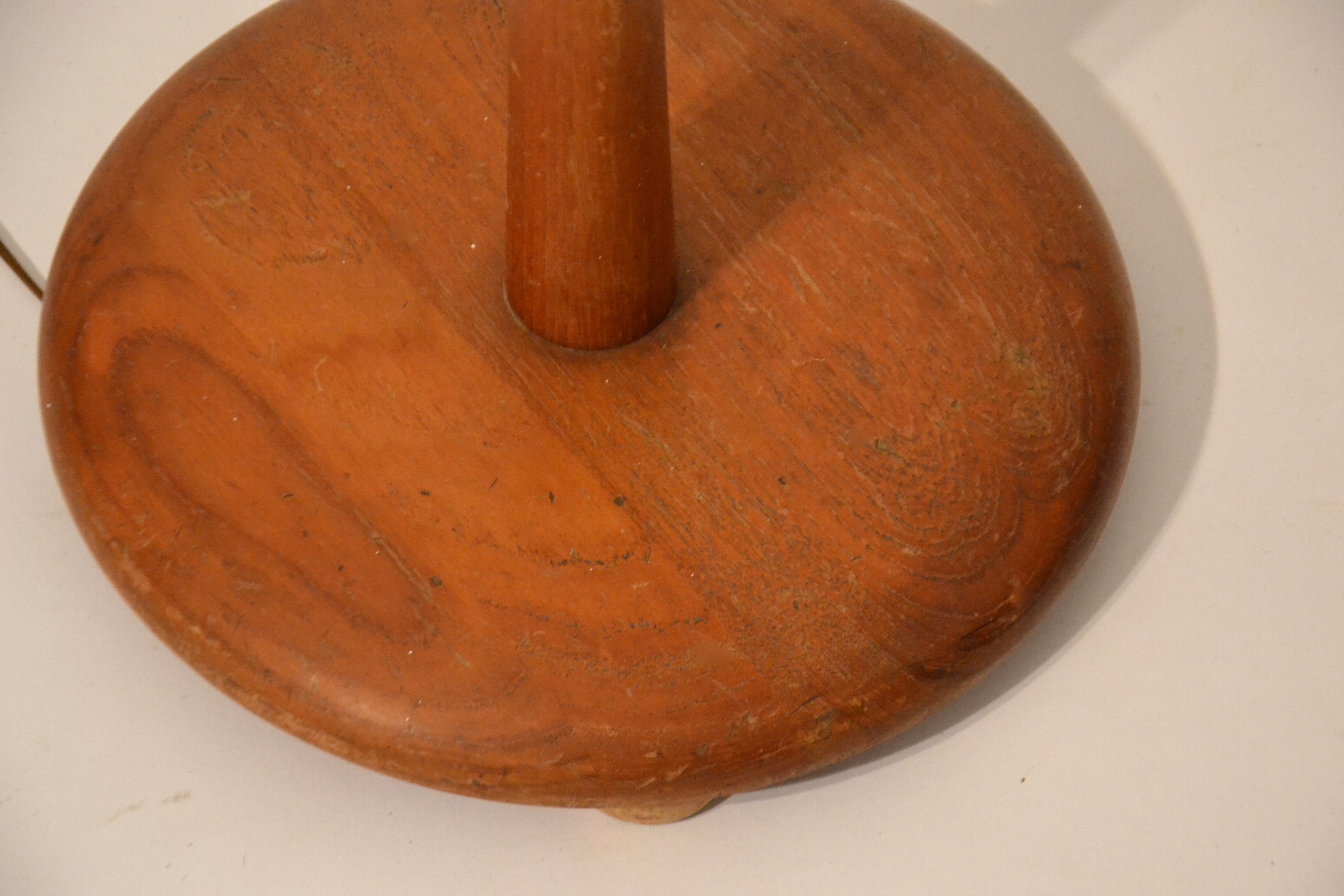 Lamppost in teak and brass 60 years