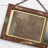 Antique Triptych Wall Mirror – Vintage 1940s Folding Dressing Table Mirror