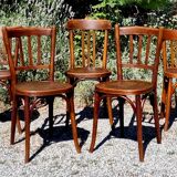Mix 5 bistro chairs including Baumann 30s