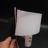 Pair of wall lights 1950 1960 Design Geru Leuchten Plexiglas and Brass