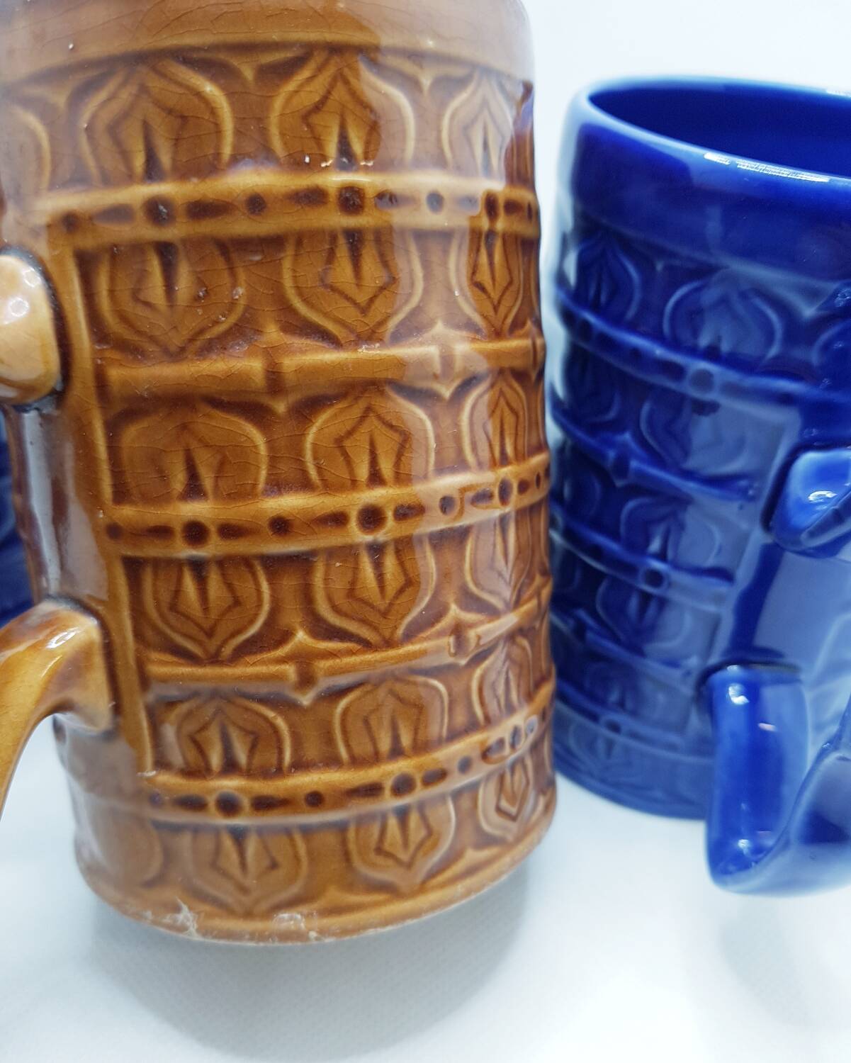 3 chopes à bière en céramique (Angleterre)