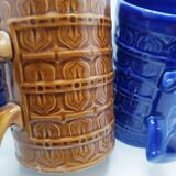 3 chopes à bière en céramique (Angleterre)