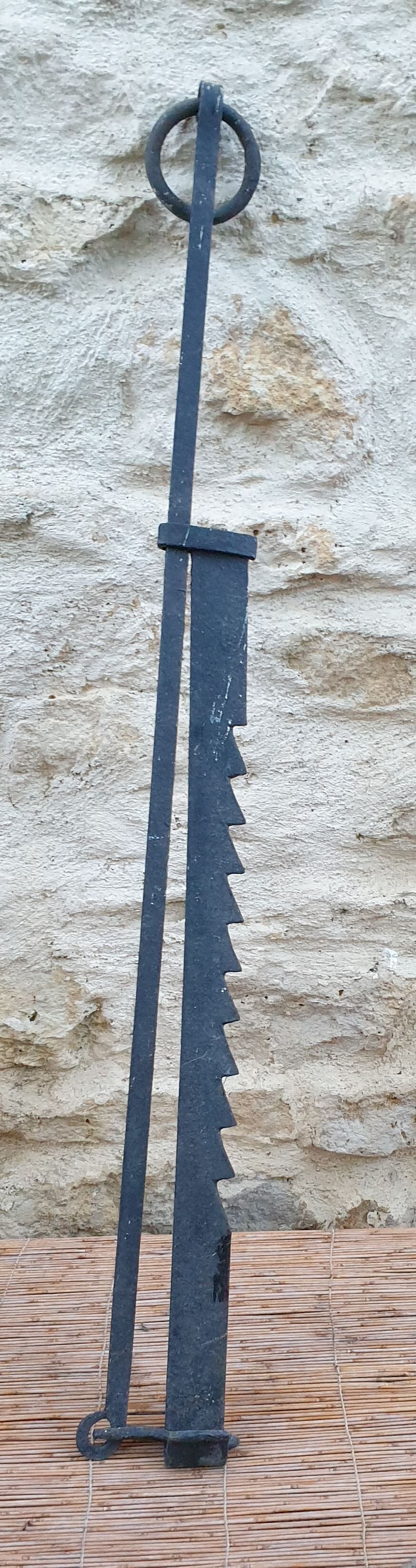 Fireplace rack, wrought iron