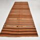 5x14 Kilim Runner Rug, 145x410Cm Pumpkin Orange Runner