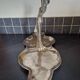 Display stand, cup, pocket tray in silver-plated bronze - Art Nouveau period