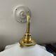 Vintage white opaline wall lamp
