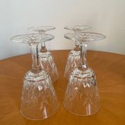 Ensemble de 4 verres en cristal de Reims 1950