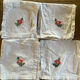 4 old table napkins