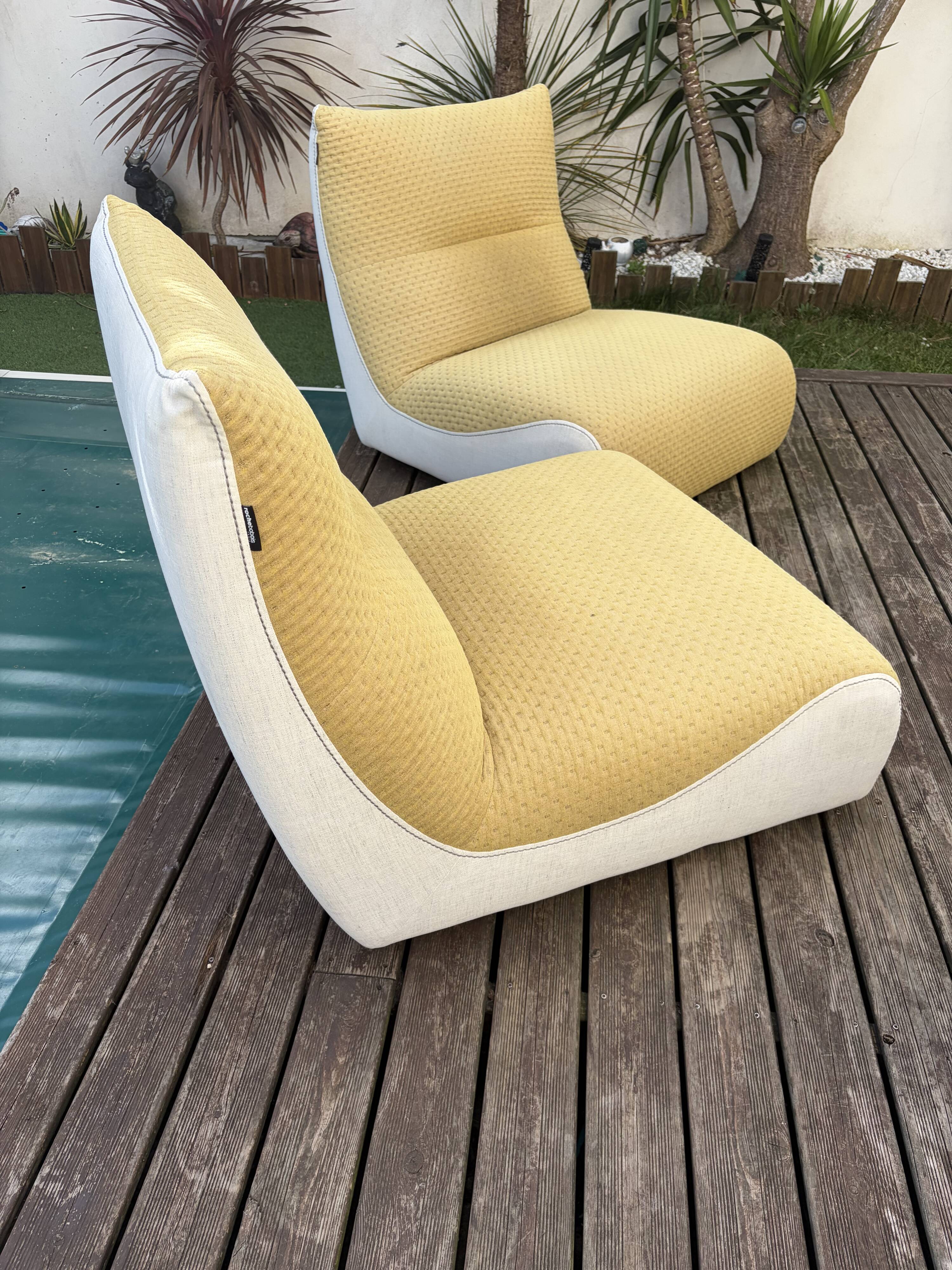 Pair of Roche Bobois armchairs, Calm Time.