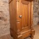 Small antique oak washstand with turned columns and white marble – Henri II style / late 19th century