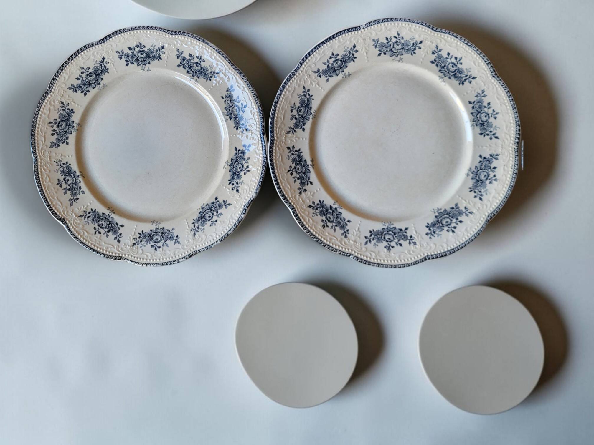 6 assiettes plates Badonviller modèle Richelieu