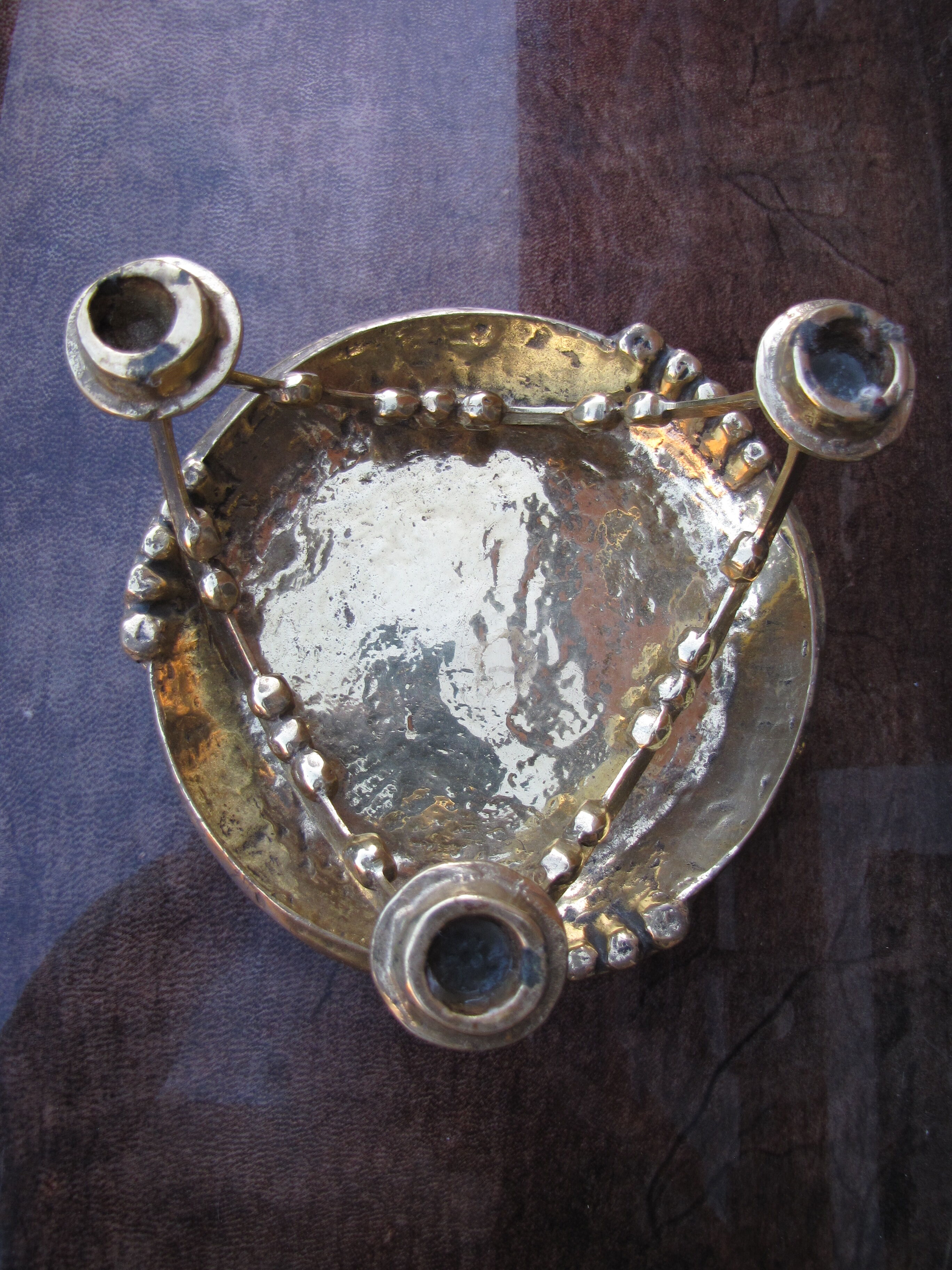 Brutalist design Sconce in bronze