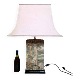 Luxurious Desk Lamp with ASIAN DECOR in lacquered wood