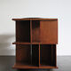 Gianfranco Frattini for Bernini italian wood leather swivel bookcase 1960s