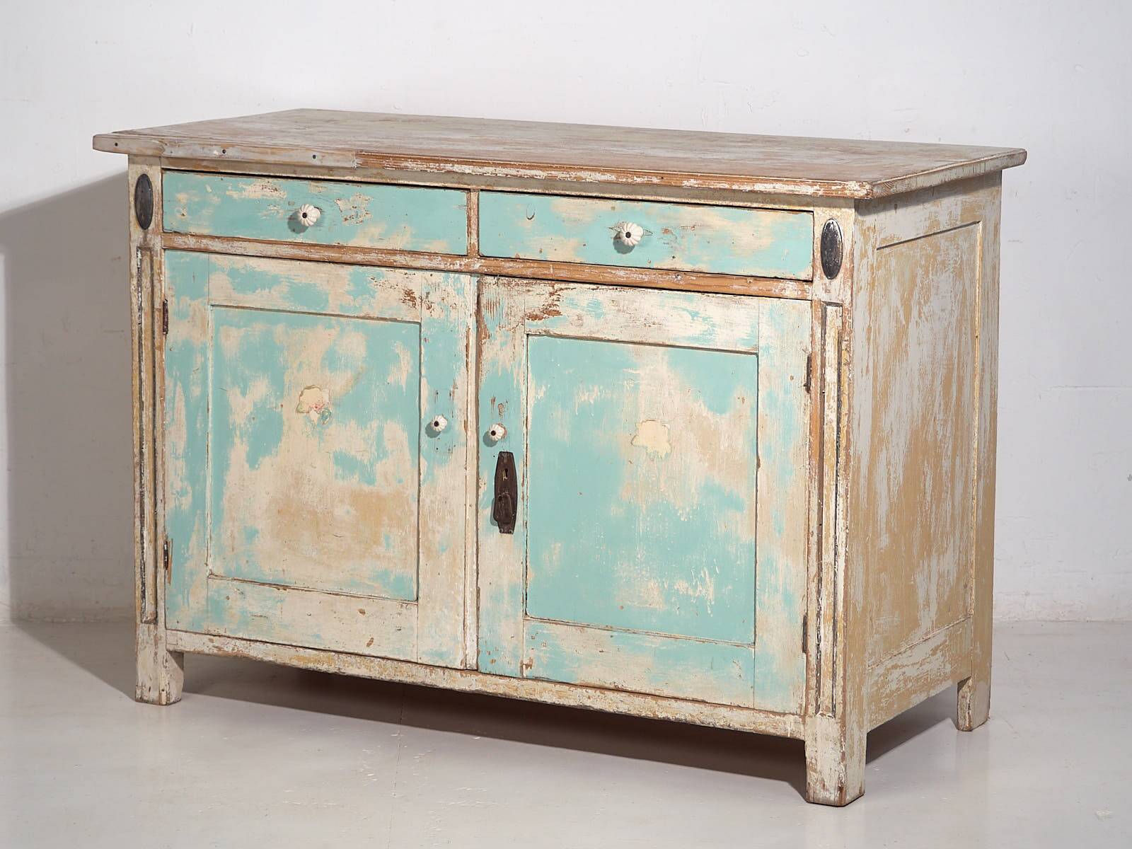 Antique sky blue chest of drawers (c.1920) #20