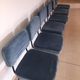 Lot vintage de six chaises moelleuses en velours turquoise