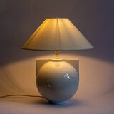 Racket white ceramic lamp base, Ikea, 1989
