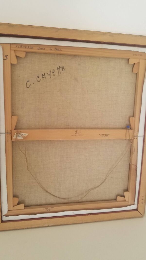 Peinture sur toile ''Flânerie dans le parc