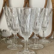 6 glass champagne flutes