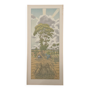 Lithographie Henri Rivière - monte