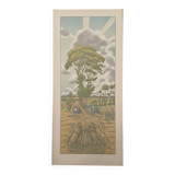 Lithograph by Henri Rivière The Enchantment of the Hours - The Rising Storm