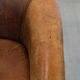 Vintage club chair in sheepskin leather with a characterful look