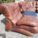 full leather sofa IPE spa Italian design 70s