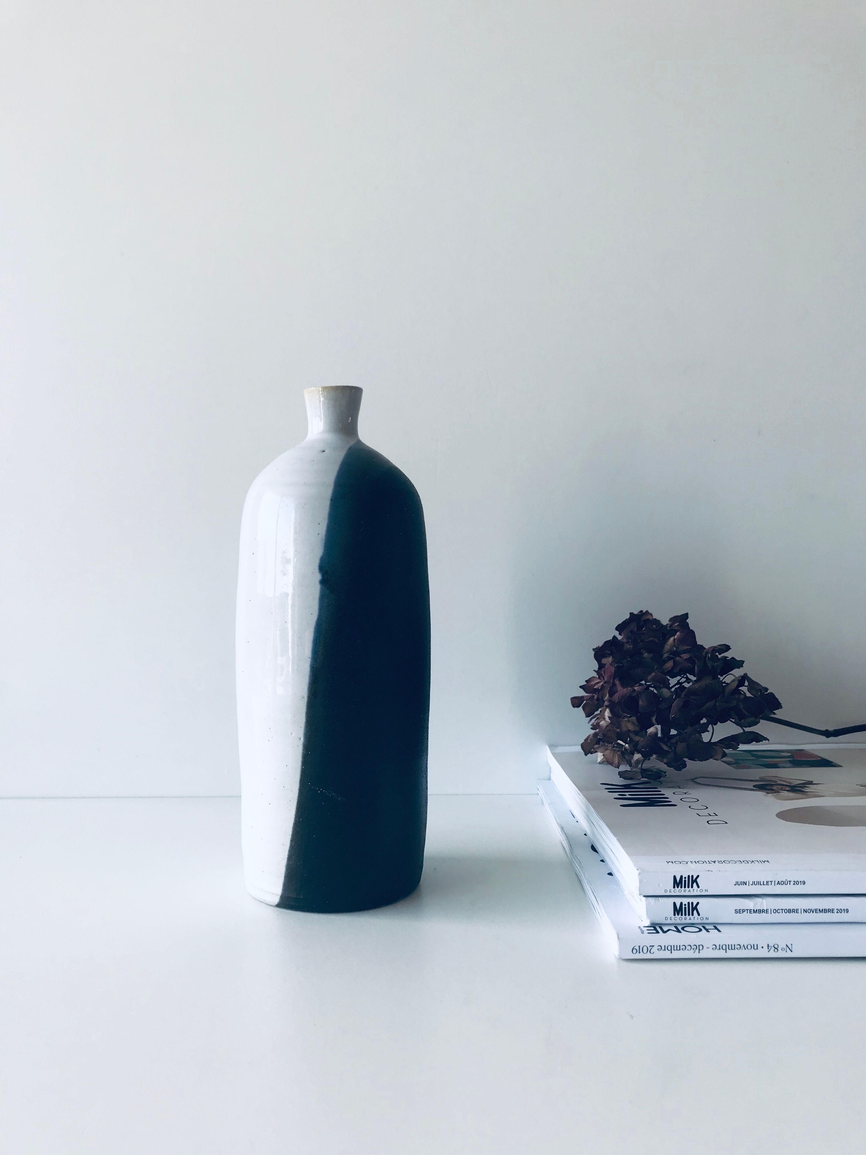 Black and white vase