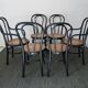 Set of 6 chairs 70s canned black bars