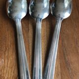 12 Soup spoons Ercuis in silver metal