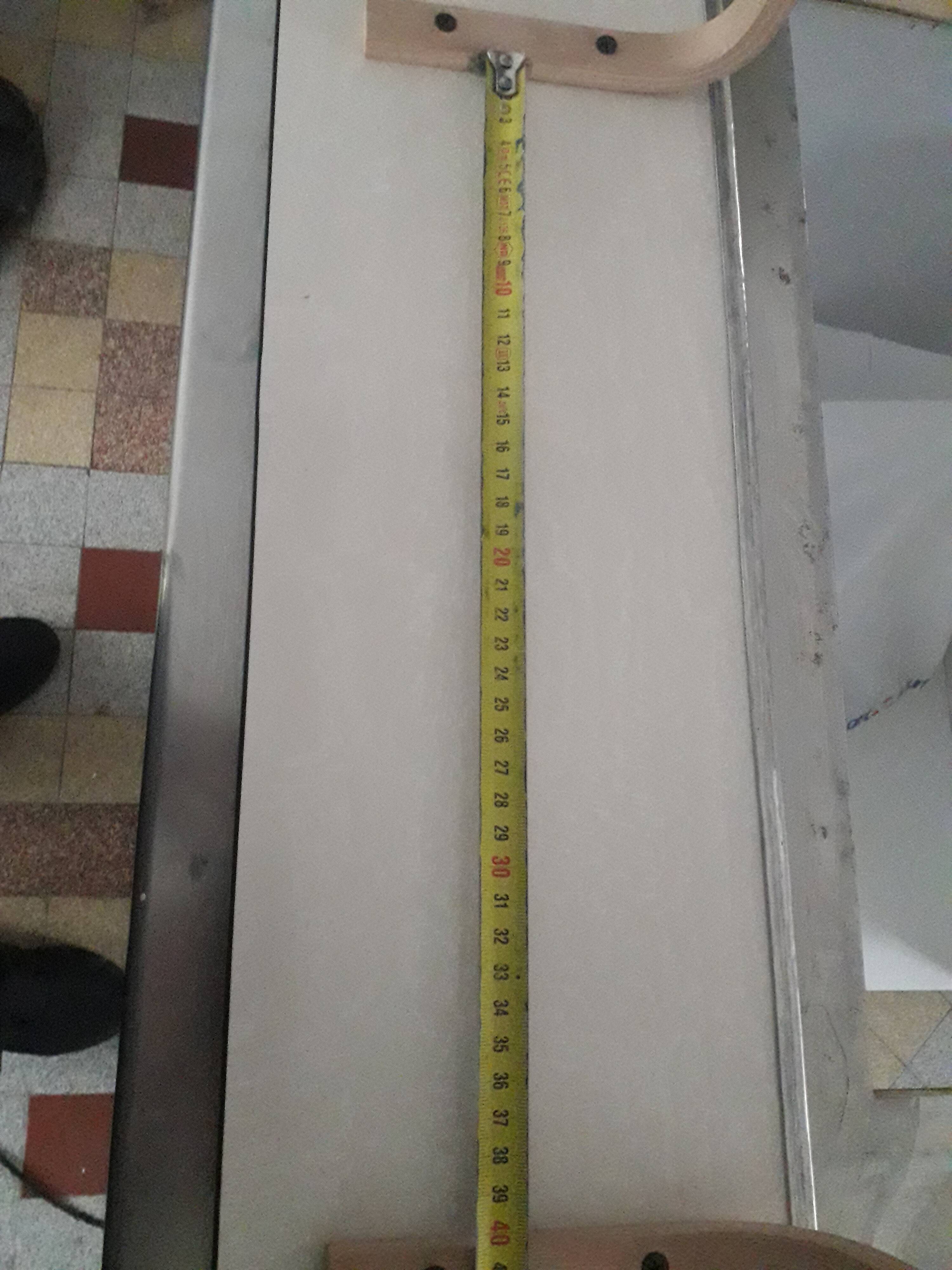 Vintage red formica shelf