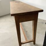 Solid oak work table console 220cm