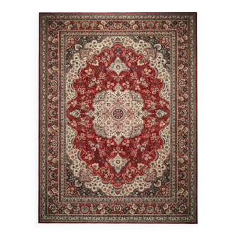 Large vintage carpet pure wool Persian design 240x340cm French made