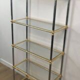 Neoclassical shelf with silver gunmetal patina and gilt metal