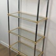 Neoclassical shelf with silver gunmetal patina and gilt metal