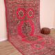 Pink Vintage Moroccan Rug 208 x 384 cm, Berber Wool Rug Handmade, Boho Rug
