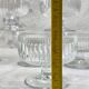 Lot de 10 coupes à dessert vintage en verre côtelé