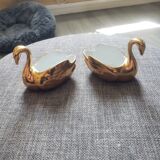 2 golden swans