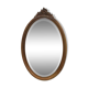 Oval mirror in blond Walnut former 58x92cm