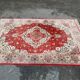 Vintage Persian Oriental Rug in Red Wool 200x300