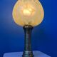 Lampe ancienne Art déco en verre avec base en bronze