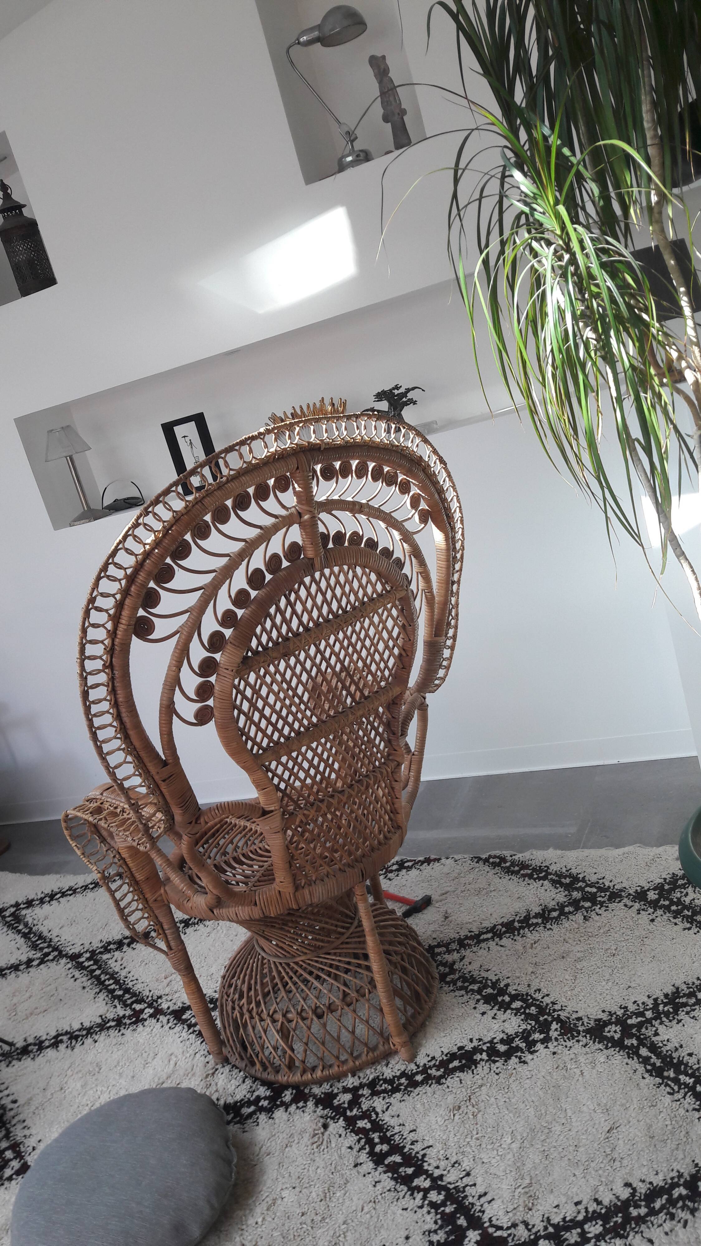 Emmanuelle peacock armchair