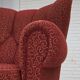 1960s, Danish relax armchair, original red furniture wool, oak wood legs.
