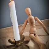 Brass flower candlestick