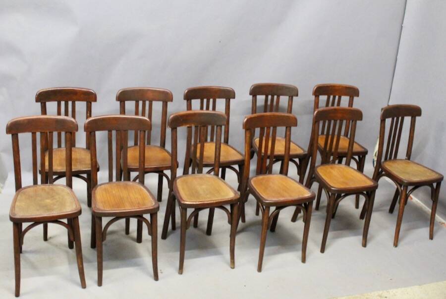 Set of 11 bistro chairs