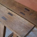 Paire de bancs de ferme en bois