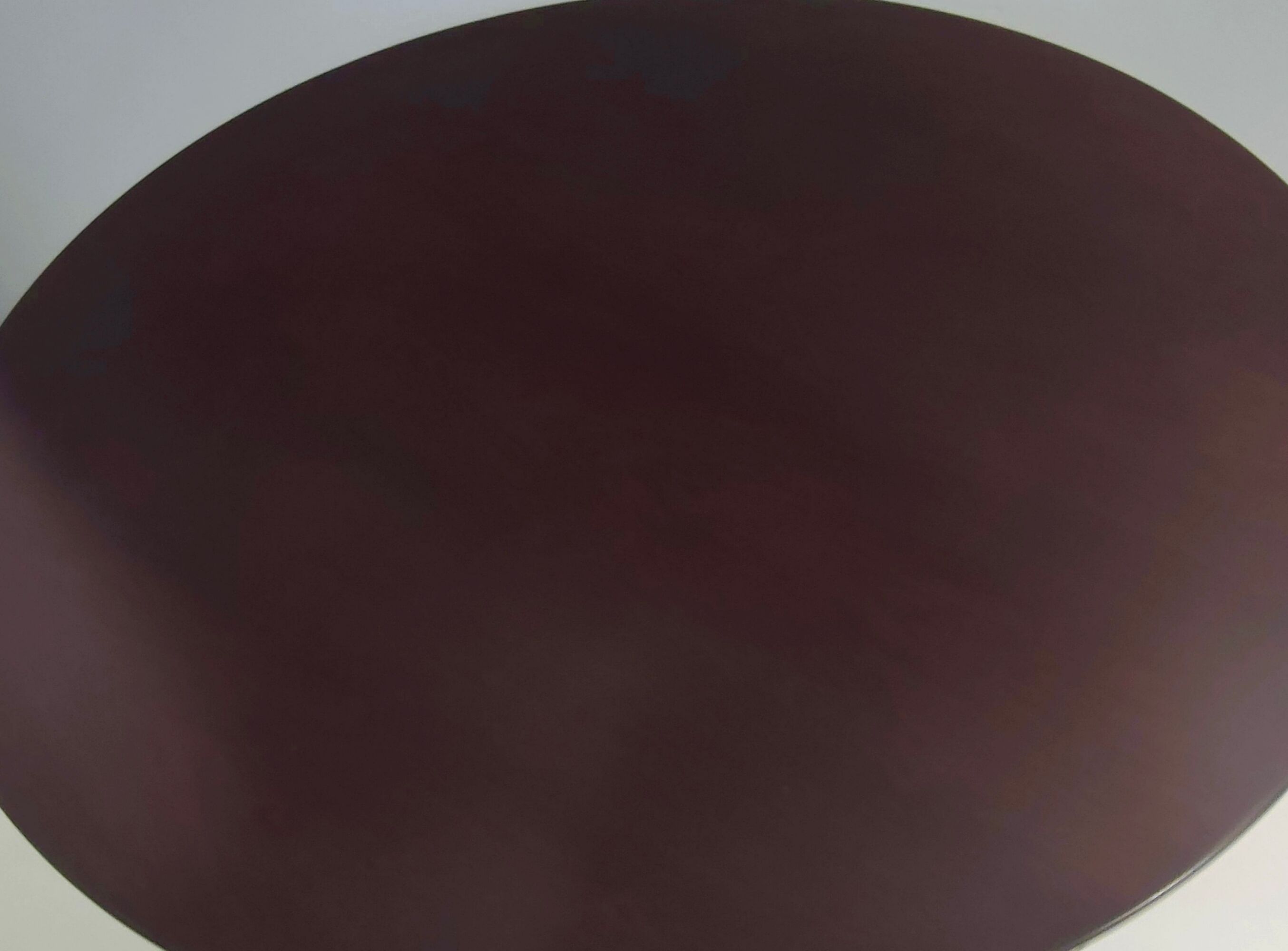 Vintage round ebonized walnut dining table mod. 522 by g. frattini for bernini